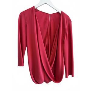 NEW PETER COHEN women's long-sleeved blouse in red
